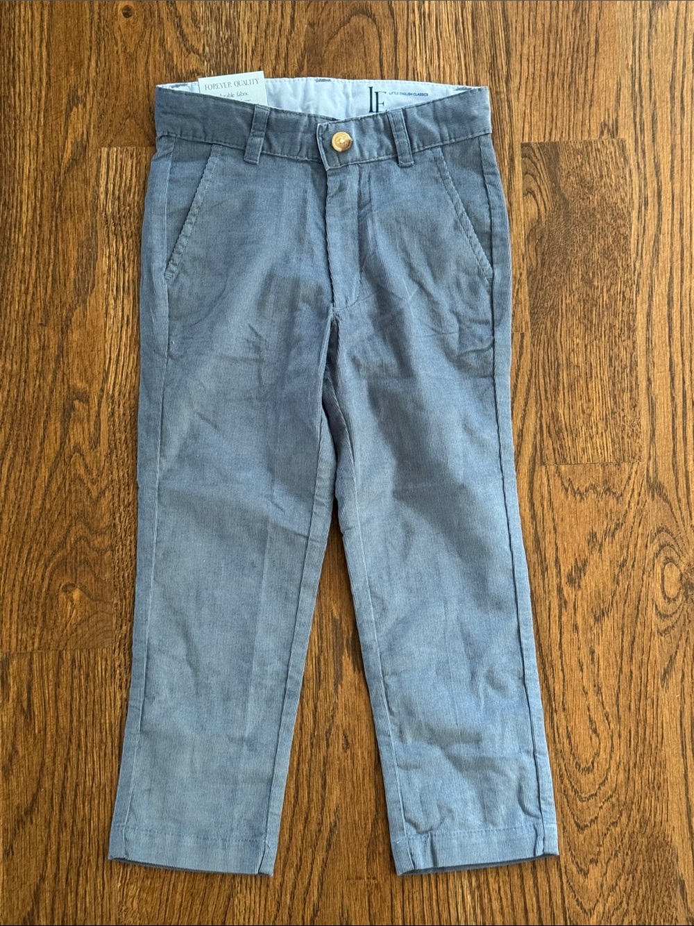 Little English Pull On Pants - Stormy Blue Corduroy New With Tags
